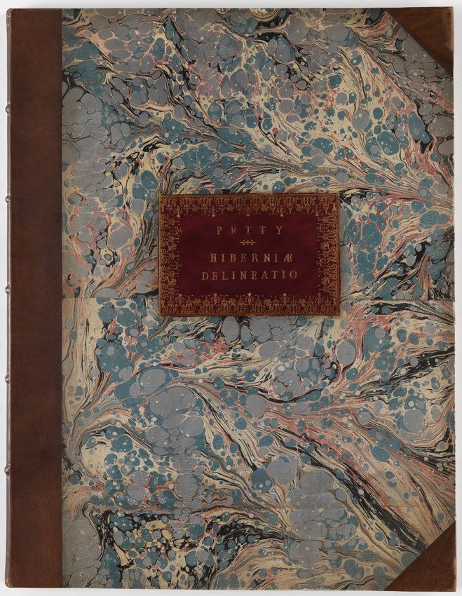 William Petty, Hiberniae delineatio: PETTY, Sir William (1623-1687). Hiberniae delineatio. [Dublin: for the author, 1685]. Folio (22 4/8 x 17 inches). Engraved portrait of Petty by Edwin Sandys, second state of the engraved contents leaf