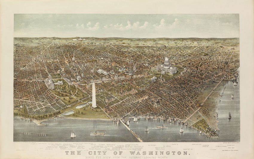 Currier and Ives, View of Washington: Drawn by Parsons. Retail $25,000