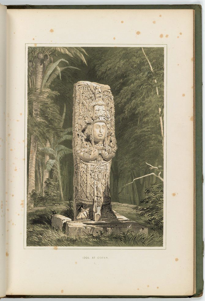 CATHERWOOD, Views of Ancient Monuments in Central: CATHERWOOD, Frederick (1799-1854). Views of Ancient Monuments in Central America, Chiapas and Yucatan. London: F Catherwood, 1844. Folio (21 x 14 inches). Letterpress dedication to Stephens. Chromoli