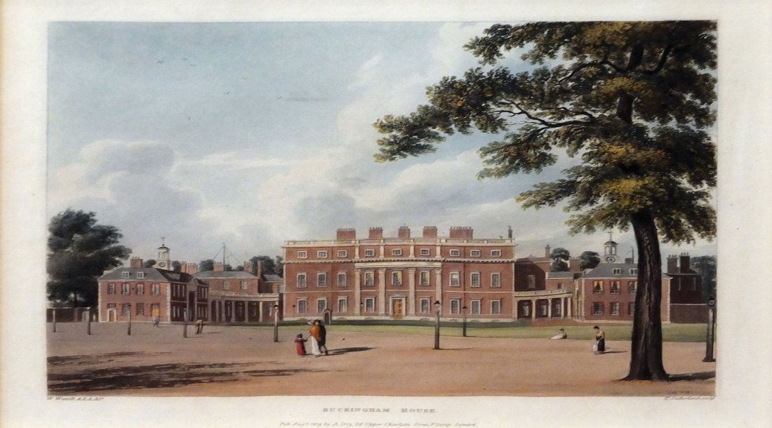 Buckingham House from Pyne's History of Royal (1 of 2)