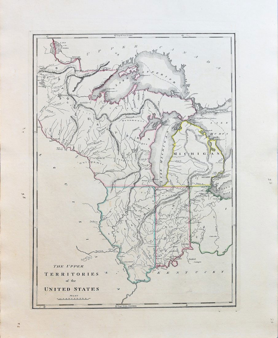 Early Map of The Michigan Territory by Carey (1 of 1)
