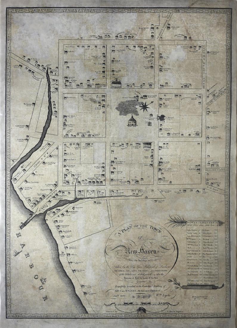 First printed plan of New Haven, showing Yale College (1 of 1)