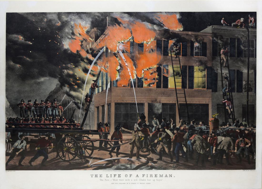 Louis Maurer Life of a Fireman Lithograph (1 of 1)