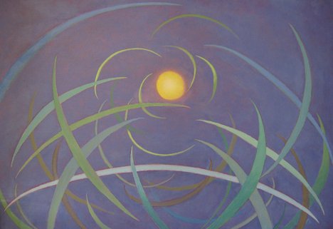 EMLEN ETTING, (AMERICAN 1905-1993), NOSTALGIA FOR: EMLEN ETTING (AMERICAN 1905-1993) NOSTALGIA FOR EARTH '81" Signed, titled and dated verso. Acrylic on canvas. Unframed 40 x 45 in."