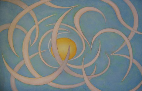 EMLEN ETTING, (AMERICAN 1905-1993), UNTITLED: EMLEN ETTING (AMERICAN 1905-1993) UNTITLED Signed. Acrylic on canvas. Unframed 40 x 45 in.