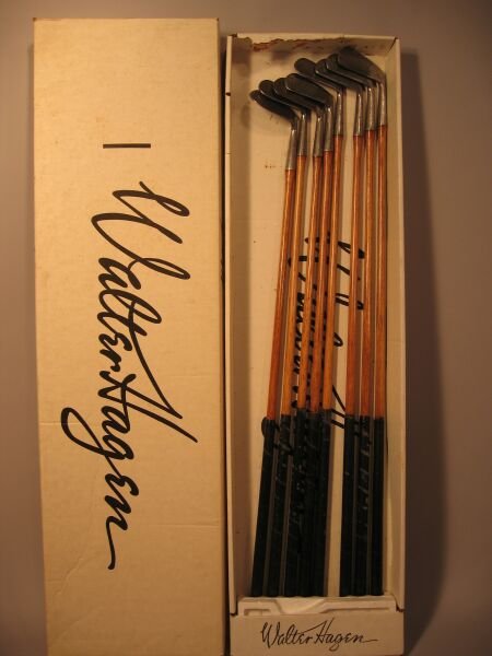 A set eight of Tom Stewart 'Special' irons: A set eight of Tom Stewart, St. Andrews, 'Special' irons, nos. 1-4, 6-9, hickory shafts, in later Walter Hagen box