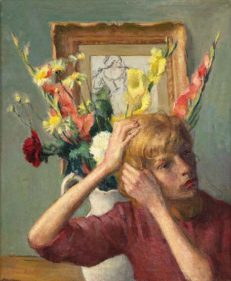 ROBERT BRACKMAN, (AMERICAN 1891-1980), IN A MORNING: ROBERT BRACKMAN (AMERICAN 1891-1980) IN A MORNING LIGHT" Signed "Brackman" bottom left, signed, inscribed with title and inscribed "NOANK Conn." verso, oil on canvas 24 x 20 in. (61 x 50.8cm)"