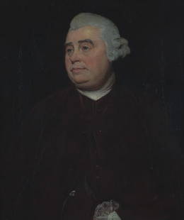 Attributed to Johann Joseph Zoffany: Portrait of Edward Gibbonsoil on canvas14 x 12 inches.