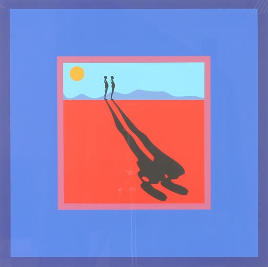 Ernest Trova (American, b. 1927): Sun-Two Figures,Two shadows screenprint, color 24 x 24 inches.Provenance: Property from Kemper Insurance Companies Corporate Art Collection.