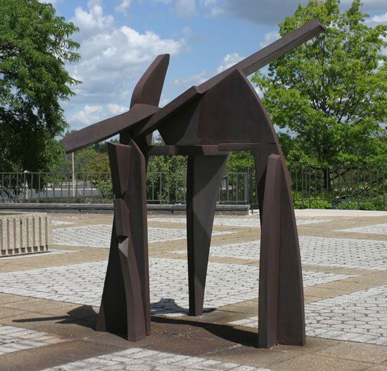 Barry Tinsley (American, b. 1942): Vector Arch sculpture, corten steel Height 102 x width 80 x depth 76 inches.Provenance: Property from Kemper Insurance Companies Corporate Art Collection.