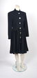 722: A Valentino Navy Wool Crepe Dress Coat,