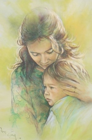 Jonas Gerard, 20th century, Soul to Soul: Jonas Gerard 20th century Soul to Soul large edition lithograph edition 125/300, signed "Jonas Gerard" (lower right) 12 x 8 inches.