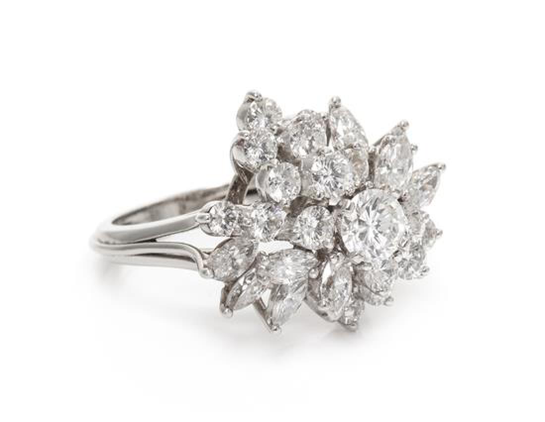 * A Platinum and Diamond Cluster Ring 7.30 dwts. (1 of 2)