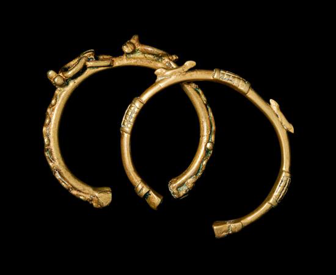 * A Pair of Akan Brass Cuff Bracelets, Côte (1 of 2)