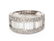 An 18 Karat White Gold and Diamond Band, 4.50 dwts.