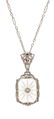 * A 14 Karat White Gold, Rock Crystal and Diamond