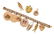 A 14 Karat Yellow Gold Bracelet with 7 Attached and 3