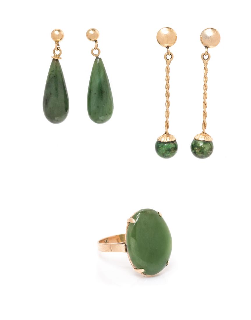 A Collection of Gold, Nephrite Jade and Hardstone (1 of 1)