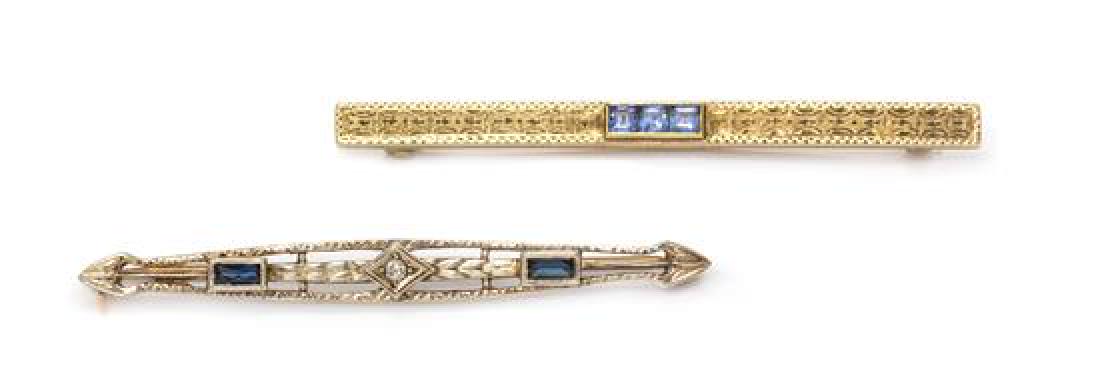 A Collection of Edwardian Gold and Gemstone Bar (1 of 1)