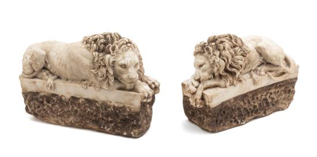 A Pair of Continental Carved Stone Figures (1 of 1)