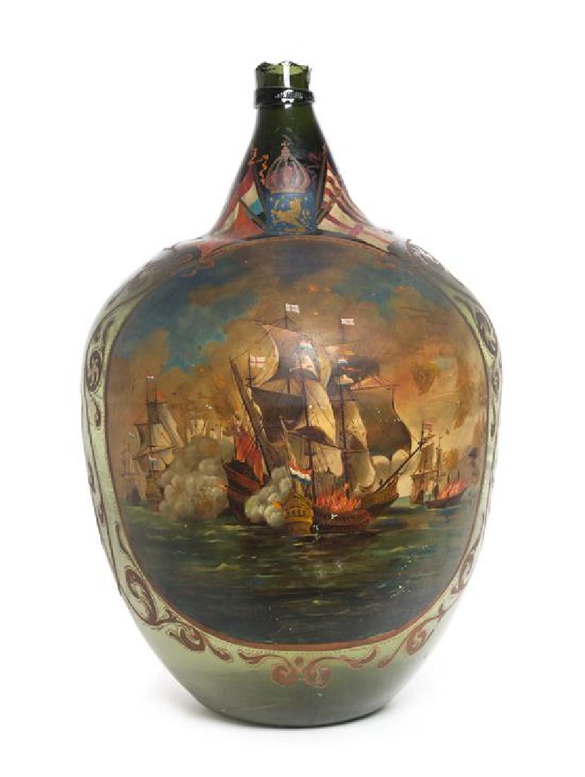 A Dutch Painted Glass Bottle (1 of 1)