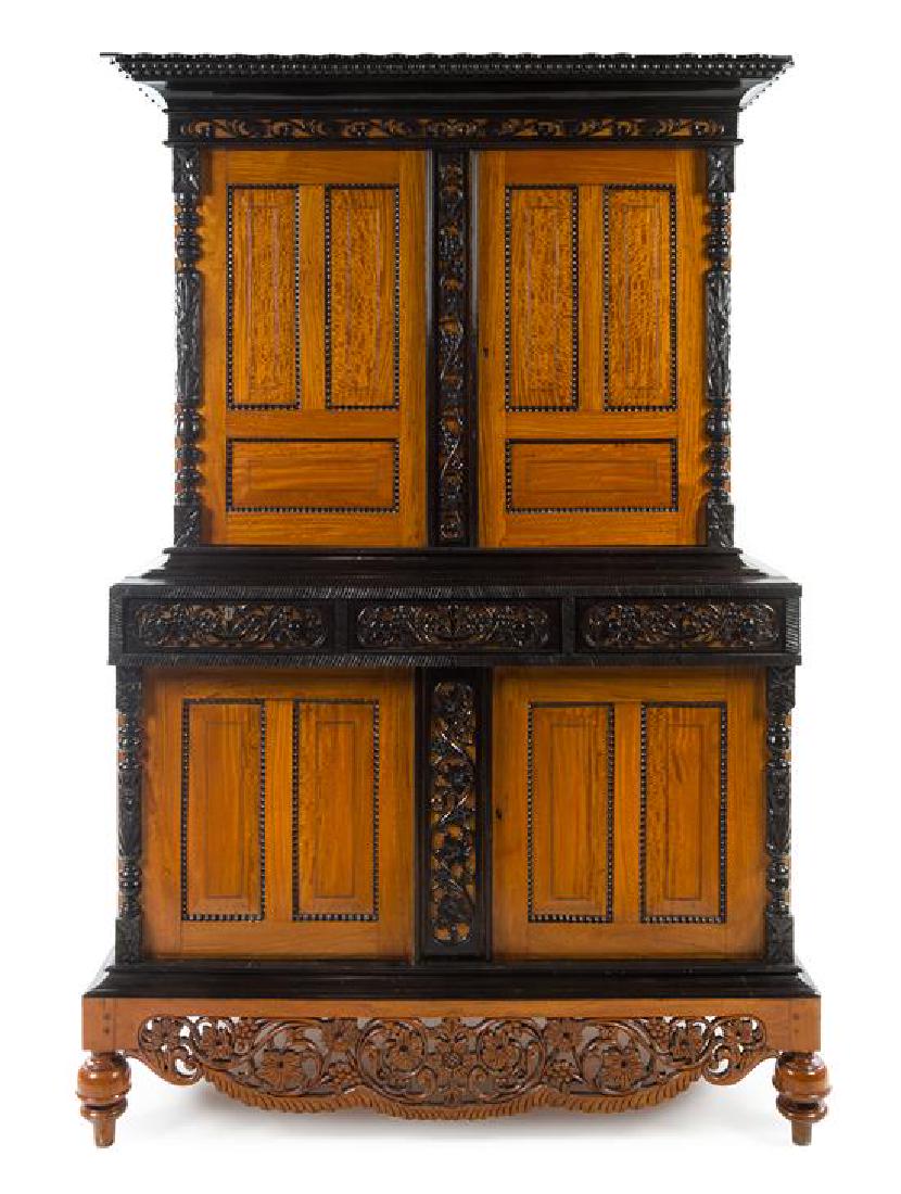 An Indo-Dutch Parcel Ebonized Satinwood Cabinet (1 of 1)