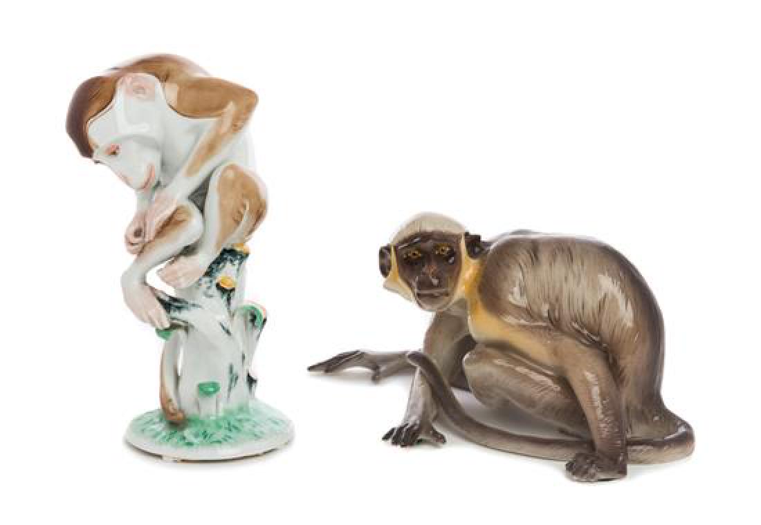 Two Continental Porcelain Figures Height of taller 9 (1 of 1)