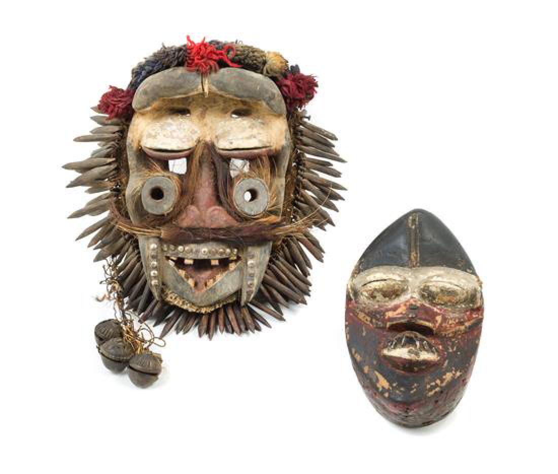 * Two Wobe Wood Masks Height of taller example 16 (1 of 1)