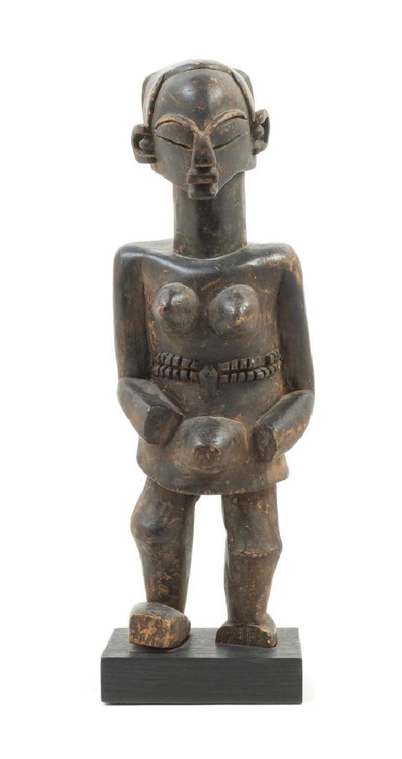 * A Luba Wood Female Figure Height 18 3/4 inches. (1 of 1)