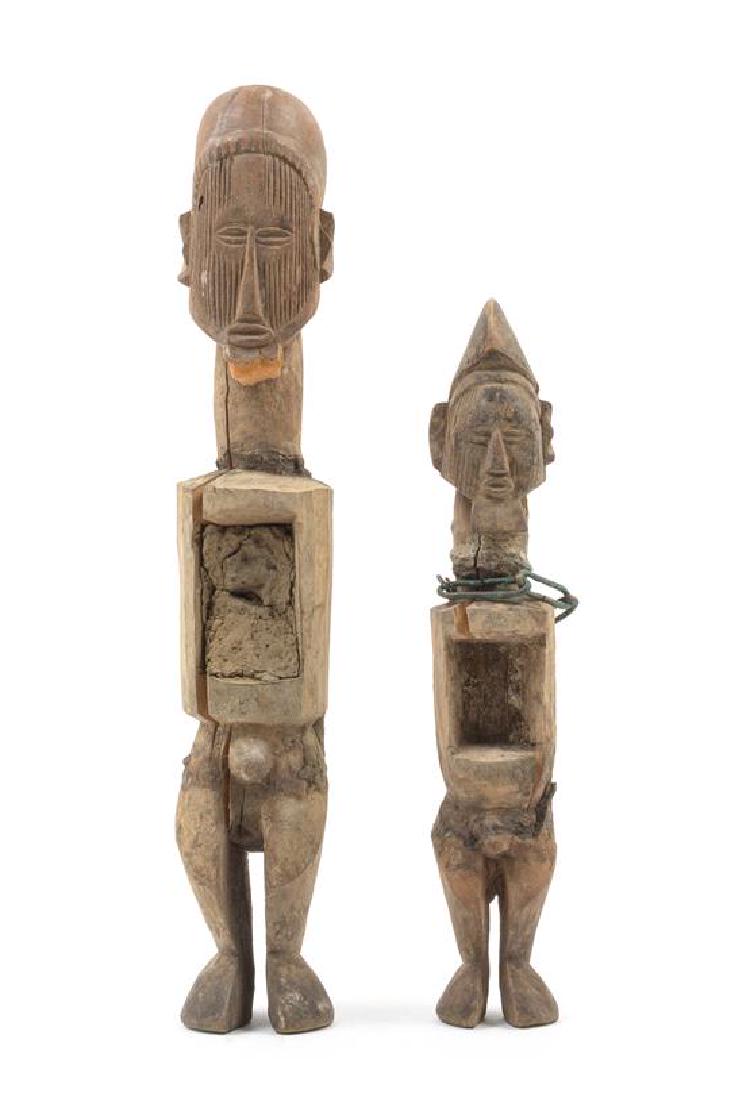 * Two Teke Wood Fetish Figures Height of tallest 14 3/4 (1 of 1)