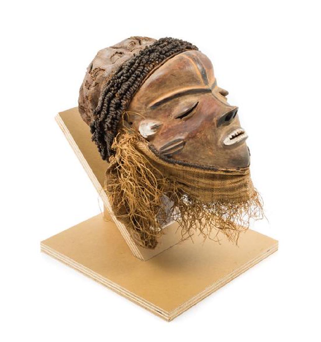 * A Pende Wood and Raffia Initiation Ceremony Mask (1 of 1)