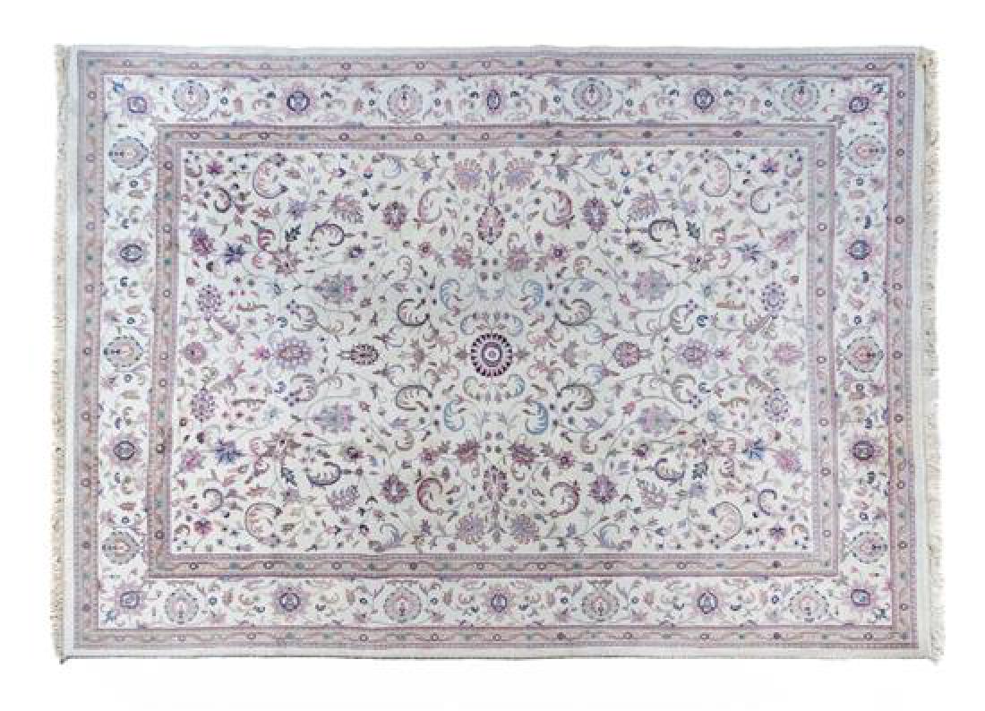 * A Tabriz Wool Rug 13 feet 10 inches x 9 feet 10 (1 of 1)