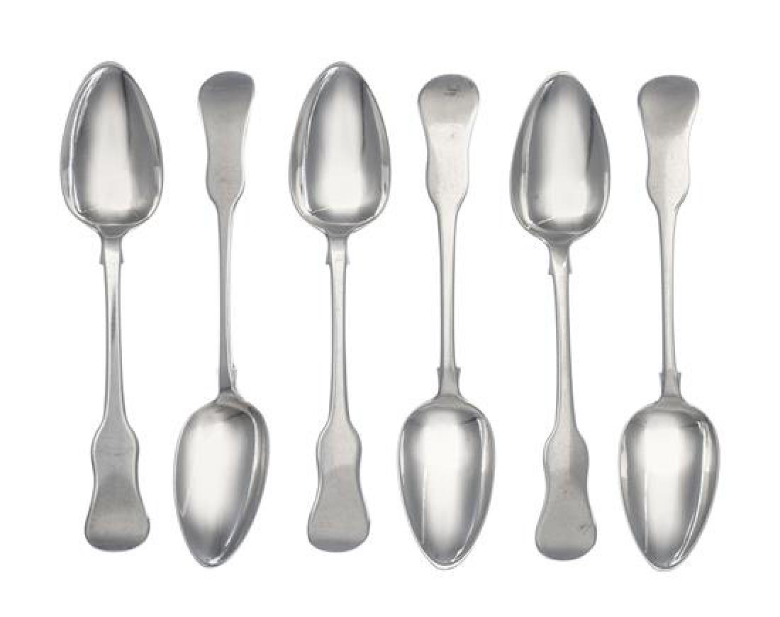A Set of Six Irish George IV Silver Teaspoons (1 of 2)