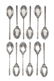 A Set of Twelve English Silver Coffee Spoons
