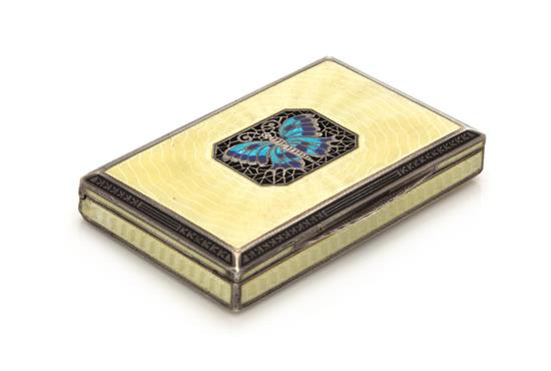 An Austrian Guilloche Enameled Silver Snuff Box (1 of 2)