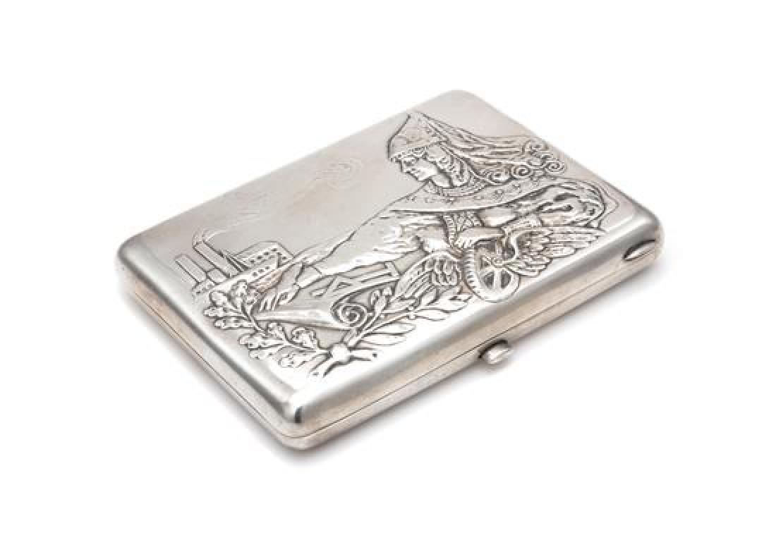 A Russian Silver Cigarette Case (1 of 2)