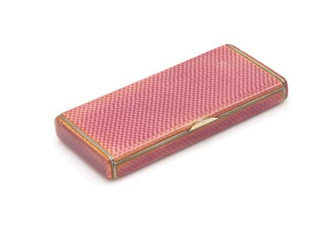 A Russian Silver and Guilloche Enameled Cigarette Case (1 of 2)