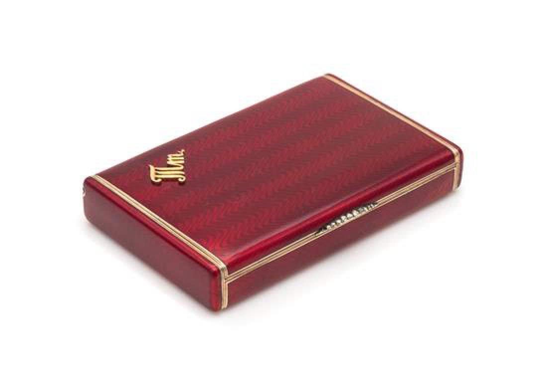 A Russian Silver, Guilloche Enameled and Diamond Inset (1 of 1)