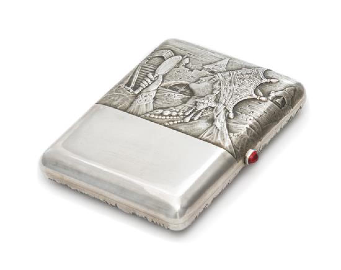 A Russian Silver Cigarette Case (1 of 2)
