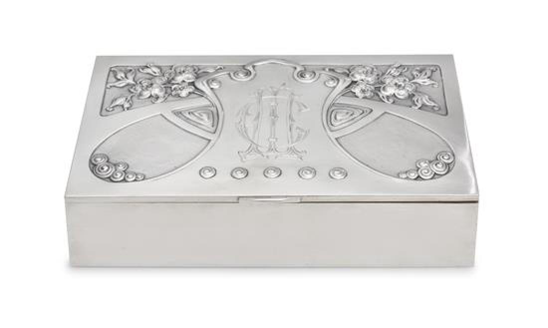 A Russian Silver Table Top Cigarette Box (1 of 1)