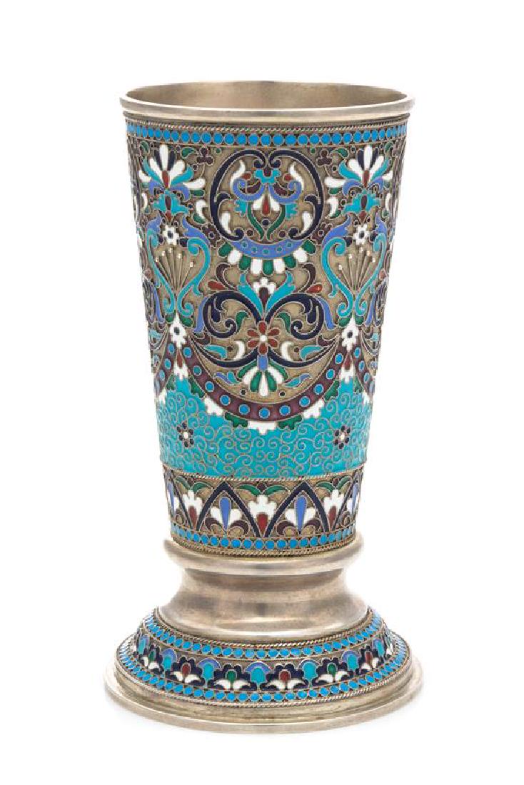 A Russian Enameled Silver Beaker (1 of 2)