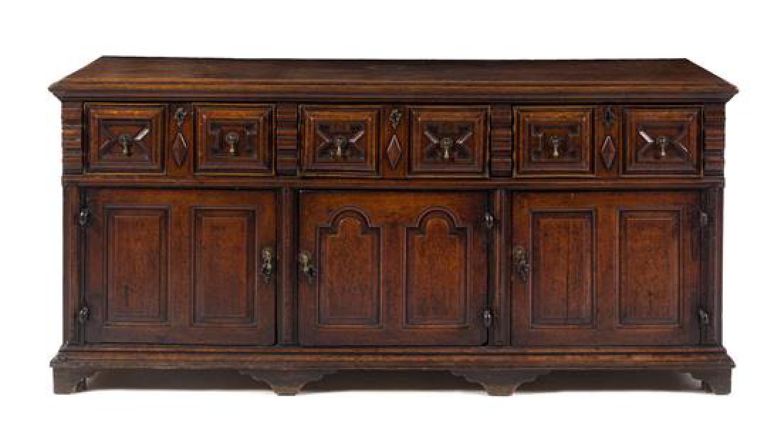 A Charles II Oak Sideboard (1 of 1)