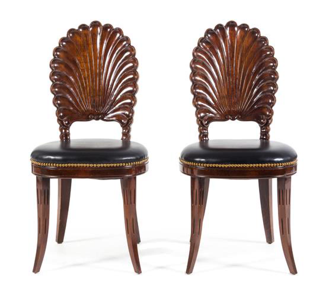 A Pair of Regency Style Hall Chairs (1 of 1)