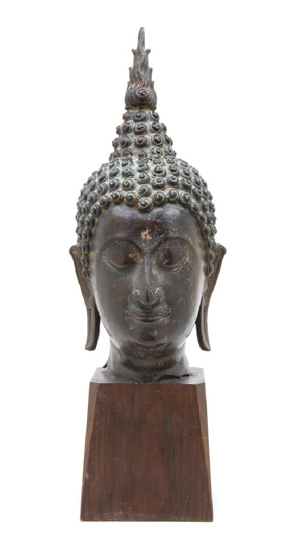 A Thai Bronze Head of Buddha (1 of 1)