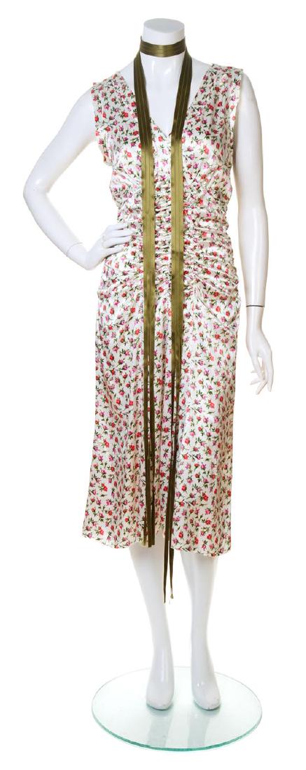 A Prada Silk Floral Sleeveless Dress, (1 of 3)