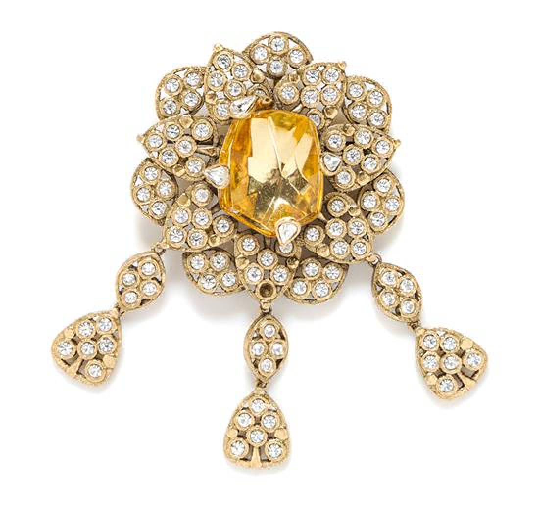 An Yves Saint Laurent Rhinestone Large Brooch, (1 of 1)