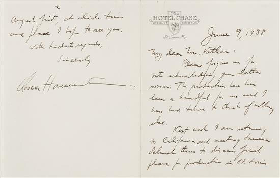 HAMMERSTEIN, Oscar II (1895-1960). (1 of 1)