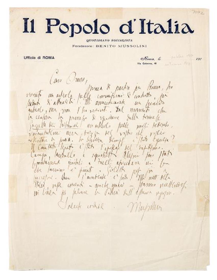 MUSSOLINI, Benito (1883-1943). (1 of 1)