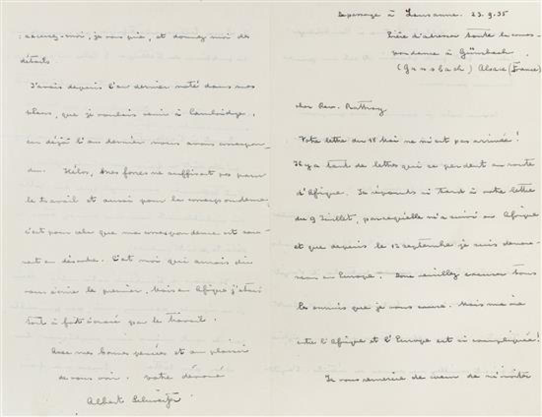 SCHWEITZER, Albert (1875-1965). (1 of 3)