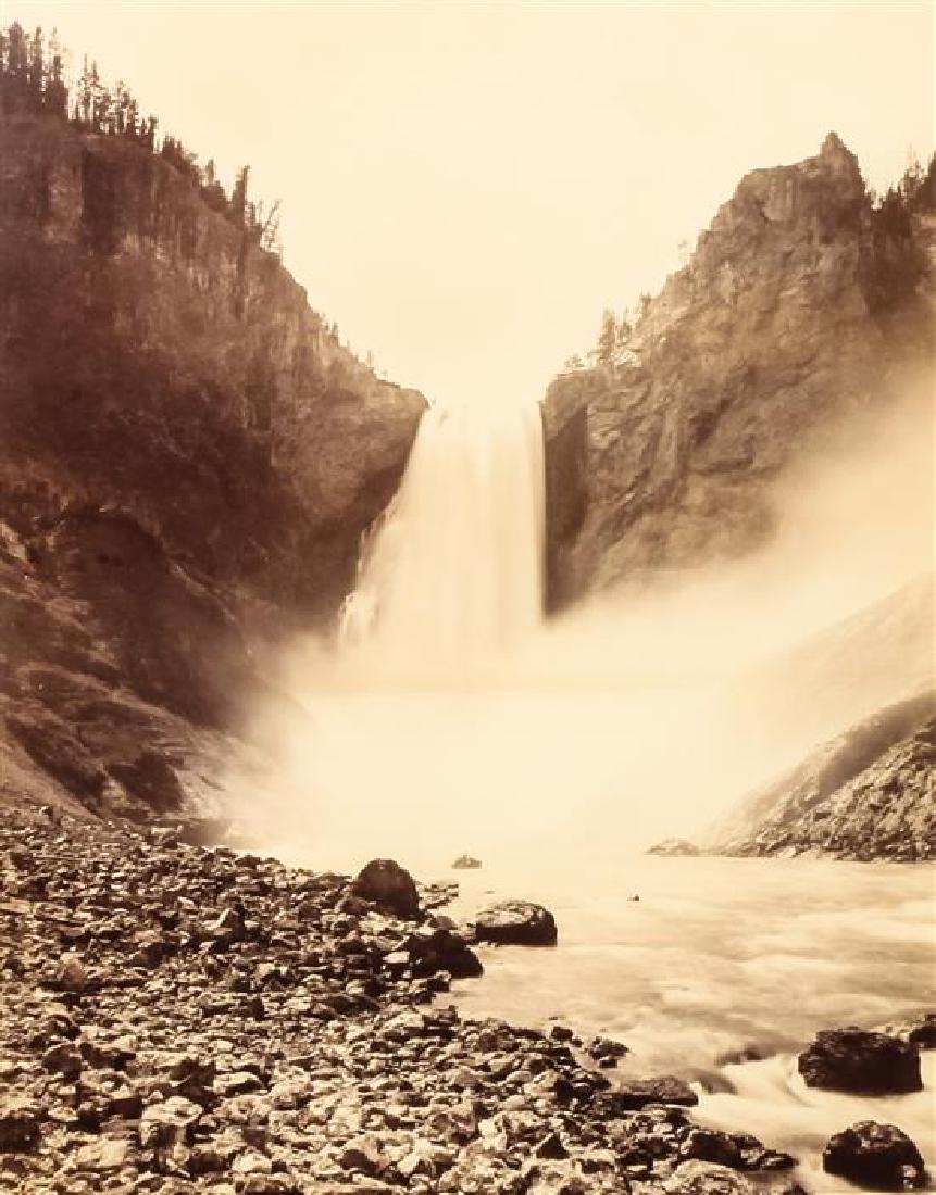 F. Jay Haynes, (American, 1853-1921), albumen print: F. Jay Haynes (American, 1853-1921) albumen print mounted on board The Great Falls of the Yellowstone 21 1/4 x 17 inches Estimate $ 400-600
